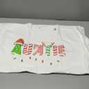 Auntie Claus Xmas Christmas Lights Pajama Family Matching T-Shirt 4XL White