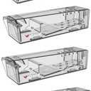 Victor Live Catch Mouse Trap - 4 Traps - M337SR-4 - Live Catch and Release Trap for Mice - Humane Mouse Traps - Clear Design - Humane, Easy to Use - 4 Pack