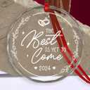 3 x Engagement Gifts for Couples, The Best is Yet to Come Ornament 2024, Newlywed Gifts for Couples, Happy Engagement Gift for Her, Bride, Friends, Just Engaged Presents, Glass Engage Ornament 2024