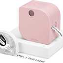 Phomemo P12 PRO Label Maker Machine with Tape, Mini Bluetooth Portable Thermal Labelmaker for Home, Office, Organizing, Kitchen, Wireless Small Label Makers with Multiple Templates, Pink