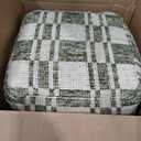 Anji Mountain Pouf Ottoman Foot Rest, Handmade Ottoman Pouf, Comfortable Foot Stool, Decorative Floor Seating for Living Room Decor, Bedroom & Home Dcor Accent - Green, 20"D x 20"W x 20"H