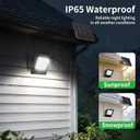 Solar Flood Lights Outdoor 2 Pack, 6500K Cool White