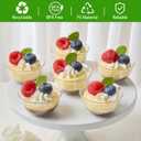 TOFLEN 100ct 2 oz Mini Round Dessert Cups, Clear Reusable Tiny Small Party Serving Cups for Appetizers, Dips, Desserts, Trifle, Hors D'oeuvres Bowls