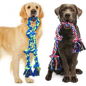 Feeko Heavy Duty Dog Rope Toys for Large Breed Aggressive Chewers, 2 Pack Indestructible Teeth Cleaning Tug of War Toy