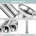 4Pcs Sausage Stuffing Tubes,Stainless Steel Sausage Stuffer Funnels for Meat Grinder,Sausage Filling Tuber,Sausage Stuffer Parts,Multiple Diameters 4 Sizes 0.63"/16mm,0.86"/22mm,1.26"/31mm,1.5"/38mm