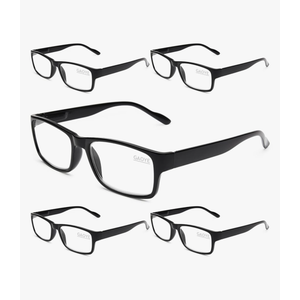 Gaoye Professional Reading Glasses for All Day - Computer Readers with Blue Light Protection - Value Pack 5pcs