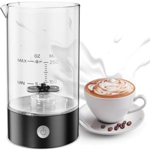 Electric Milk Frother, 9oz Automatic Cold Foam Maker Coffee Fother Handheld-free, Electric Whisk Drink Mixer for Lattes,Cappuccinos,Macchiato,Hot Chocolate