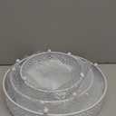 Hedume Set of 3 Cake Stand, Dessert Display Cupcake Stands, Round Metal Cake Stands, Cupcake Pastry Candy Display Plate for Wedding, Event, Birthday Party