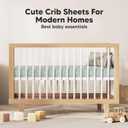 KeaBabies 2-Pack Organic Crib Sheets for Boys, Girls - 52x28 Fitted Crib Mattress Sheet Neutral, Breathable Jersey Cotton Cover for Baby Bed, Toddler Mattress, Soft & Cute Prints (Prairie)