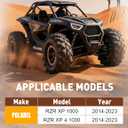 High Clearance Front Upper & Lower A-Arms Kit for 2014-2023 Polaris RZR XP 1000 & XP4 1000, Heavy-Duty Forward Offset Suspension Control Arms, Wrinkle Black