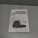 Annual Vehicle Inspection Report Form 25-pk 3-Ply Carbonless, 8.5" x 11.75" + 2-Ply Vinyl with Mylar Laminate Label 5" x 4"