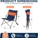 Alvantor® Camping Chair, High Back Folding Beach Chair Breathable for Outdoor, Ergonomic Backrest, Easy Use Portable Lawn Chair Seat for Travel, Fishing, Pinic, Sports Events, 20"x28"x28"