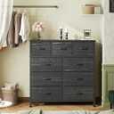 OLIXIS 9 Drawer Tall Dresser for Bedroom, Closet Organizers and Storage, 39.4"D x 11.8"W x 39.9"H
