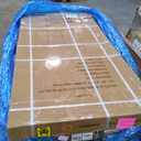 KPUY Glass Shower Door, 55-60" W x 76" H Semi-Frameless Double Sliding Shower Door, 1/4" (6mm) Thick Tempered Clear Glass with Explosion-Proof Film Nano Coating, Brushed Nickel