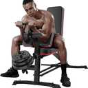 Utility Weight Bench with Leg Extension - Multi-Position Adjustable Bench for Strength Training, Dumbbell Exercise and Ab Workouts (Black (Upgraded Version))