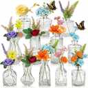 36 Pcs Artificial Flowers Table Centerpiece with Vases Spring Colorful Wildflower Centerpieces Silk Flower Arrangement for Wedding Baby Shower Table Centerpieces Party(Fresh Charm)