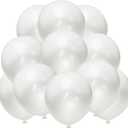 Pearl White Balloons 12 Inch 50PCS Matte Round Pearlized Latex for Wedding Birthday Christmas Baby Shower Anniversary Backdrop Theme Party Arch Decorations