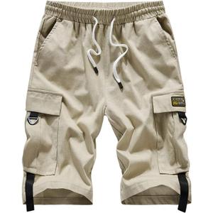 Msmsse Women's Cargo Hiking Shorts Multi-Pockets Bermuda Golf Outdoor Summer Shorts for Women (16-18, Khaki/88)