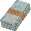 RUVANTI Cloth Napkins Set of 6 Cotton 100%, 18x18 Inches Napkins Cloth Washable, Soft, Absorbent. Cotton Napkins for Parties, Christmas, Thanksgiving, Weddings, Dinner Napkins Cloth - Quarterly