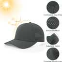 Quick Dry Baseball Cap Curved Brim Snapback Hat Laser Cut Mesh Ball Cap Golf Ball Cap for Men Women (Black, M)