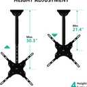 WALI Ceiling TV Mount for 26-65 Inch LCD LED OLED 4K TVs, Hanging Pole Ceiling Mount TV Bracket Up Down, TV Ceiling Mounts for Gym Patio Gazebo, up to 110 lbs, Max VESA 400x400mm (CM2665), Black
