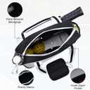 PU Leather Pickleball Bag with Shoe Compartment, Large Pickleball Tote Bags for WomenMultifunctional Pickleball Bags (Small, New White)