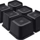 ANNKUT Bed Risers 4 Inch Heavy Duty, Furniture Risers for Bed Desk Table Sofa Couch,Oversized Bed Lifts Risers,Support up to 5000 Lbs(6 Pack Black)