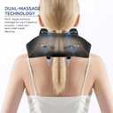 Cordless Neck Shoulder Massager with Heat, Deep Tissue Shiatsu Kneading for Pain Relief, Upgraded Straps Portable for Home Office Travel, Ideal Gifts for Men Women Mom Dad