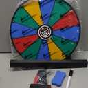 12 Inch 12 Slots Prize Wheel Tabletop Fortune Spin with Dry Erase Marker and Eraser for Engaging Home Parties, Trade Show, Carnival Events
