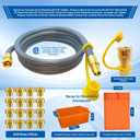 5249 Natural Gas Conversion Kit for Blackstone Grill 28" 36" Griddle, Propane to Natural Gas Conversion Kit w/10ft Natural Gas Hose, Silicone Grill Tool Mat, Grease Cup Liners, 3/8" Quick Connect Etc.