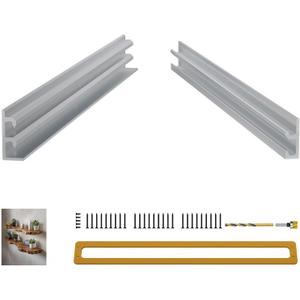 2pcs Floating Shelf Bracket for Live Edge Wood Hidden Heavy Duty Fireplace Mantel Bracket, Invisible Floating Shelf Hardware, Wall Mounted Shelf Support, 150 lbs Load Capacity (18 inch-2pcs)
