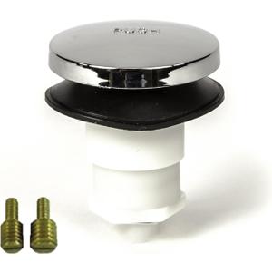 Toe Touch (Tip Toe, Foot Actuated) Bath Tub/Bathtub Drain Stopper Includes 3/8" and 5/16" Fittings Chrome (No Hair Catcher)