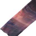 SOFIA'S CHOICE Women's Tie Dye Sheer Crop Tops Mesh Mock Neck Long Sleeve T Shirt Brown X-Large (Brown, XL)