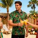 uideazone Golf Shirts for Men Dry Fit Polo Shirt Short Sleeve Moisture Wicking Golf Polos Performance Golf Tennis Shirt (Green, M)