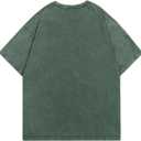 SOLY HUX Men's Goth T Shirt Y2k Graphic Tees Short Sleeve Crewneck Vintage Streetwear Shirts (Green, XL)