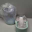 Automatic Cat Feeder and Water Dispenser with Stainless Steel Bowl Gravity Food Feeder and Waterer Set for Small Medium Dog Puppy Kitten 1 Gallon x 2(Green)