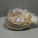 24 PCS Round Woven Placemats Set, 8 Boho Rattan Tablemats 13" Natural Water Hyacinth Farmhouse Place Mats with 8 Cotton Napkins, 8 Wooden Beads Napkin Ring for Kitchen Dining Table Decor