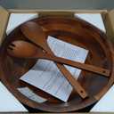AIDEA Salad Bowls, Wooden Salad Bowls Set, Large Acacia Wood Serving Bowl for Fruits, Salad, 12.5" Big Salad Bowl with Serving Utensils
