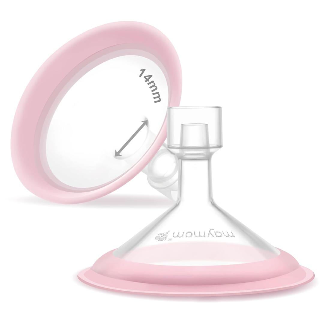 14mm Maymom MyFit Shields, Pano Series; Compatible with Medela Breast Pump- PersonalFit, Freestyle, Harmony, Maxi, Freestyle Flex Connector; Connect to Maymom Widemouth/Narrow Connector, 3pcs