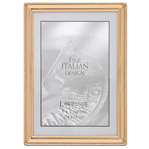 Lawrence Frames Bead Border Design, 5x7, Gold