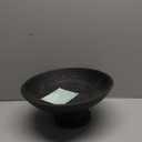 Folkulture Wooden Fruit Bowl for Kitchen Counter | 12" Large Premium Eco Friendly Banana Fruit Basket for Kitchen | Black Wood Bowl with Holder, Pedestal for Table Decor, Centerpiece for Dining Table