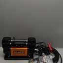 ALL-TOP 12V Air Compressor w/LCD Control Panel to Preset Target Pressure, 150PSI 12.35CFM Air Pump Inflator for Overland (Dual Cylinder) (350 L/Min, Digital Setting Auto-stop)