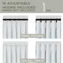 Mrs.Naturall Viral Neutral Warm White Linen 100% Blackout Curtains 84 Inches Long for Living Room Bedroom,Cortinas Blancas para Dormitorio Black Out Curtains 84 Inch Length 2 Panels Set
