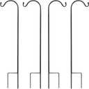 MIXXIDEA 4/8PK Heavy Duty Garden Shepherds Hooks for Outdoor, Premium Metal Shepherds Hooks, Height Adjustable Bird Feeder Hanger, Hanging Basket Hooks 37 Inch Tall Hanging Plant Hooks (4PK) (37inch 4PK)