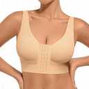 FeelinGirl Minimizer Bras Post Surgery Compression Front Closure Bra Wirefree Mastectomy with Adjustable Straps, XL