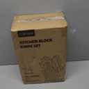 CAROTE 14 Pieces Knife Set with Block, Forged, High Carbon Stainless Steel Sharp Blade Block Knife Set, Dishwasher Safe Cutlery, Cream