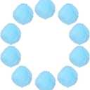 uxcell 20Pcs Faux Fur Pom Pom Balls, 2.4 Inch Soft Fluffy Pompoms for Hats Keychains Scarves Gloves Bags Accessories, Light Blue