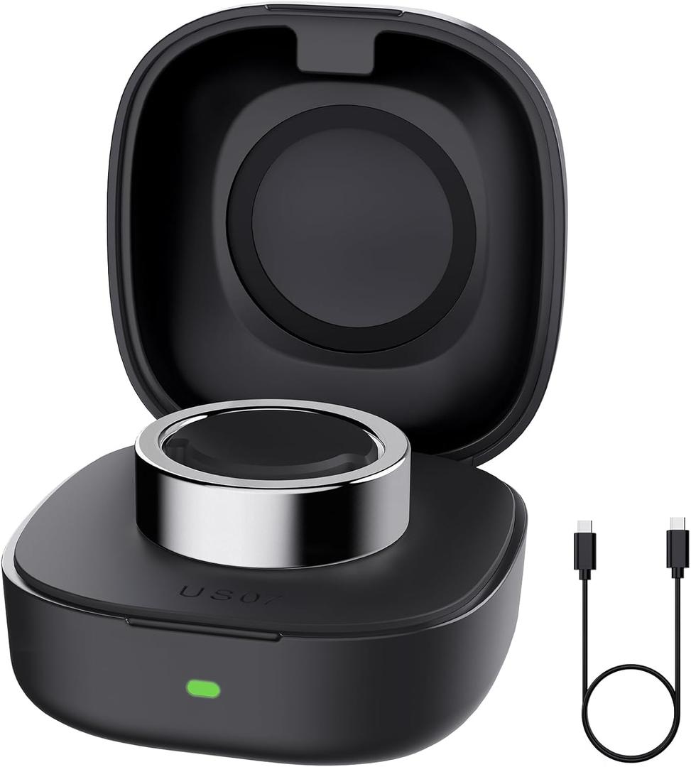 Compatible with Ou-ra Ring Gen3 - Smart Ring Wireless Charger Size 8, 600mAh Portable Travel Charging Dock