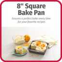 GoodCook Everyday Nonstick Steel Square Pan, 8", Gray