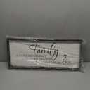 TQianJiang Family A Little Bit Of Crazy Sign Wall Decor 24"X10" Family A Little Bit Loud Large Wood Framed Wall Hanging Art (Black)